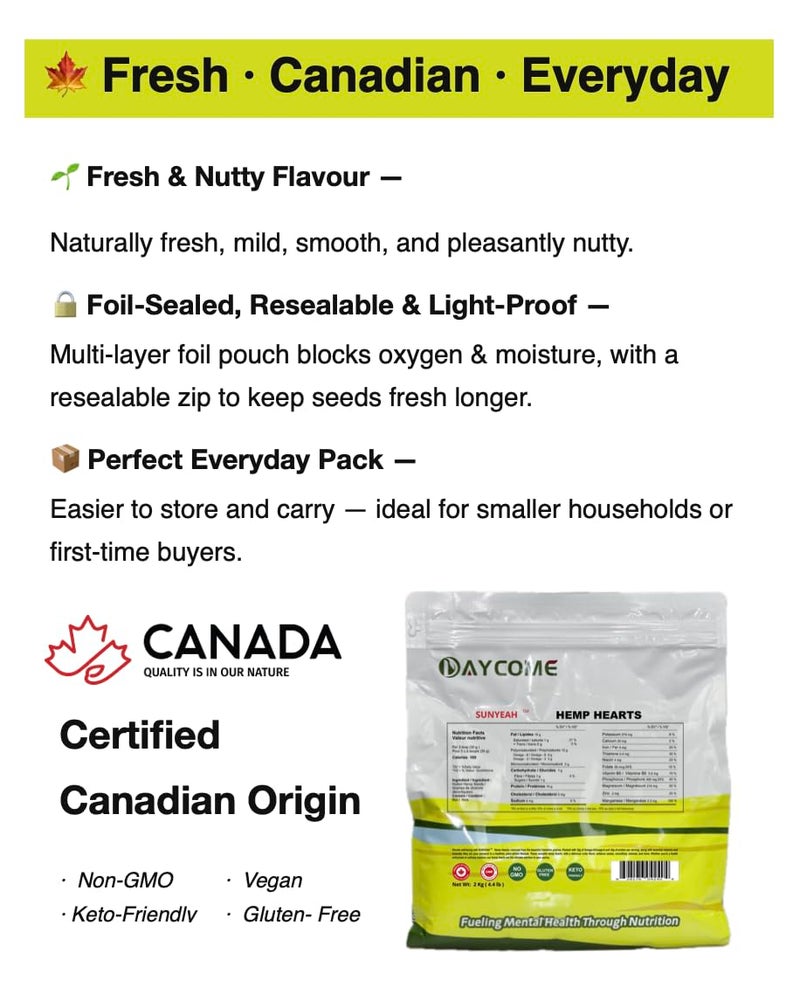 SUNYEAH Canadian Hemp Hearts, 3 lb hulled Hemp Seeds, Saskatchewan Harvest, Shelled Hemp Seeds, Great for Smoothies, yogurt & salad, Non-GMO, Vegan, Keto, Gluten Free - Image 3
